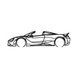 Wallity McLaren 720S Silhouette Escultura de Pared de Metal Negro